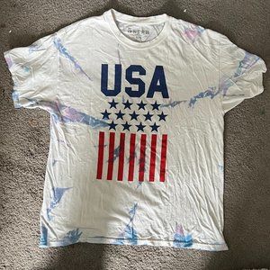 USA Blue Tie Die T- Shirt